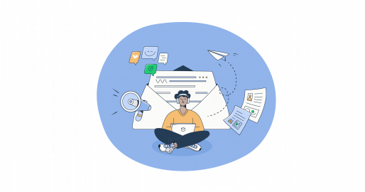 This is a graphic representation of sending a guest post email template for an article that covers the topic in detail.