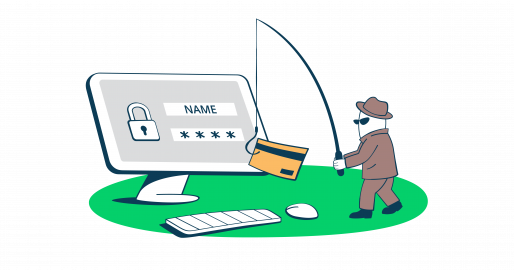 This graphics is a symbolic representation of phishing for an article that covers the topic in detail.