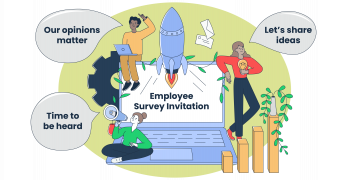 This is a graphic representation of employe survey email template for an article that covers the topic in detail.