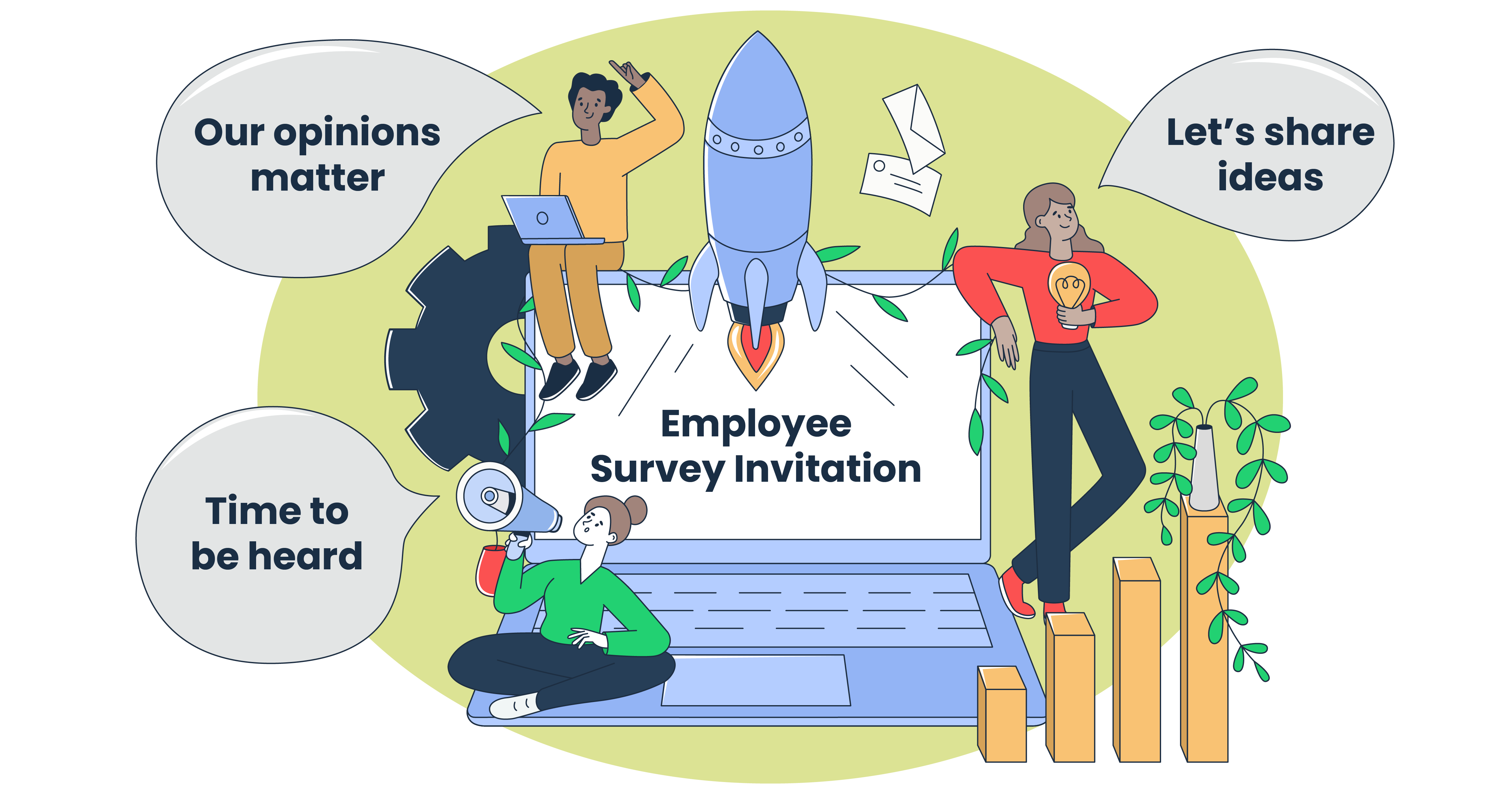 This is a graphic representation of employe survey email template for an article that covers the topic in detail.