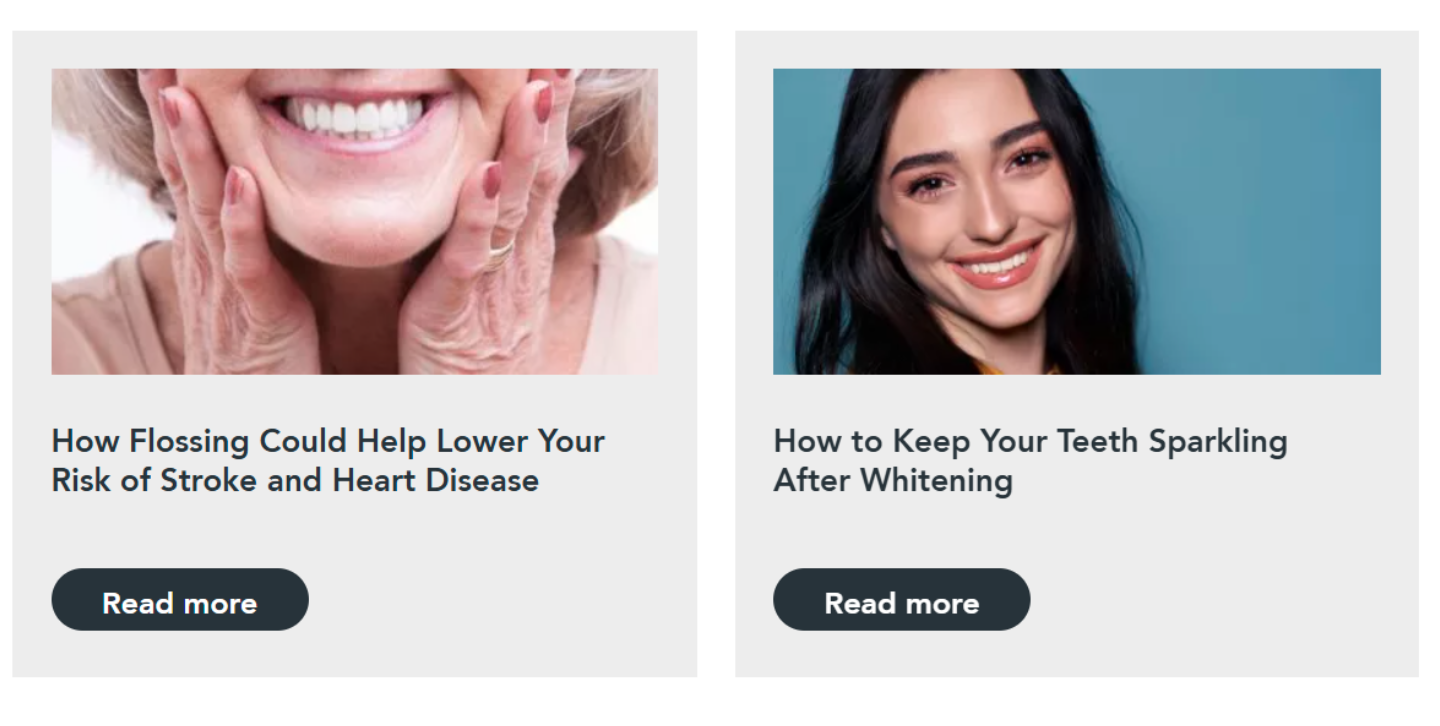 The Dental Surgery newsletter suggested articles example