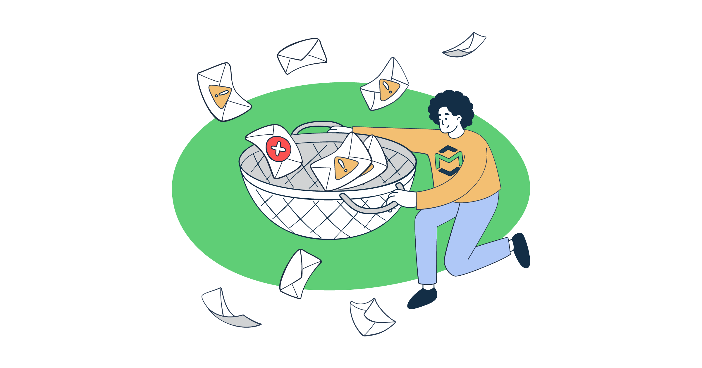 This image is a symbolic graphic representation of a email list cleaning for an article that covers the topic in detail.
