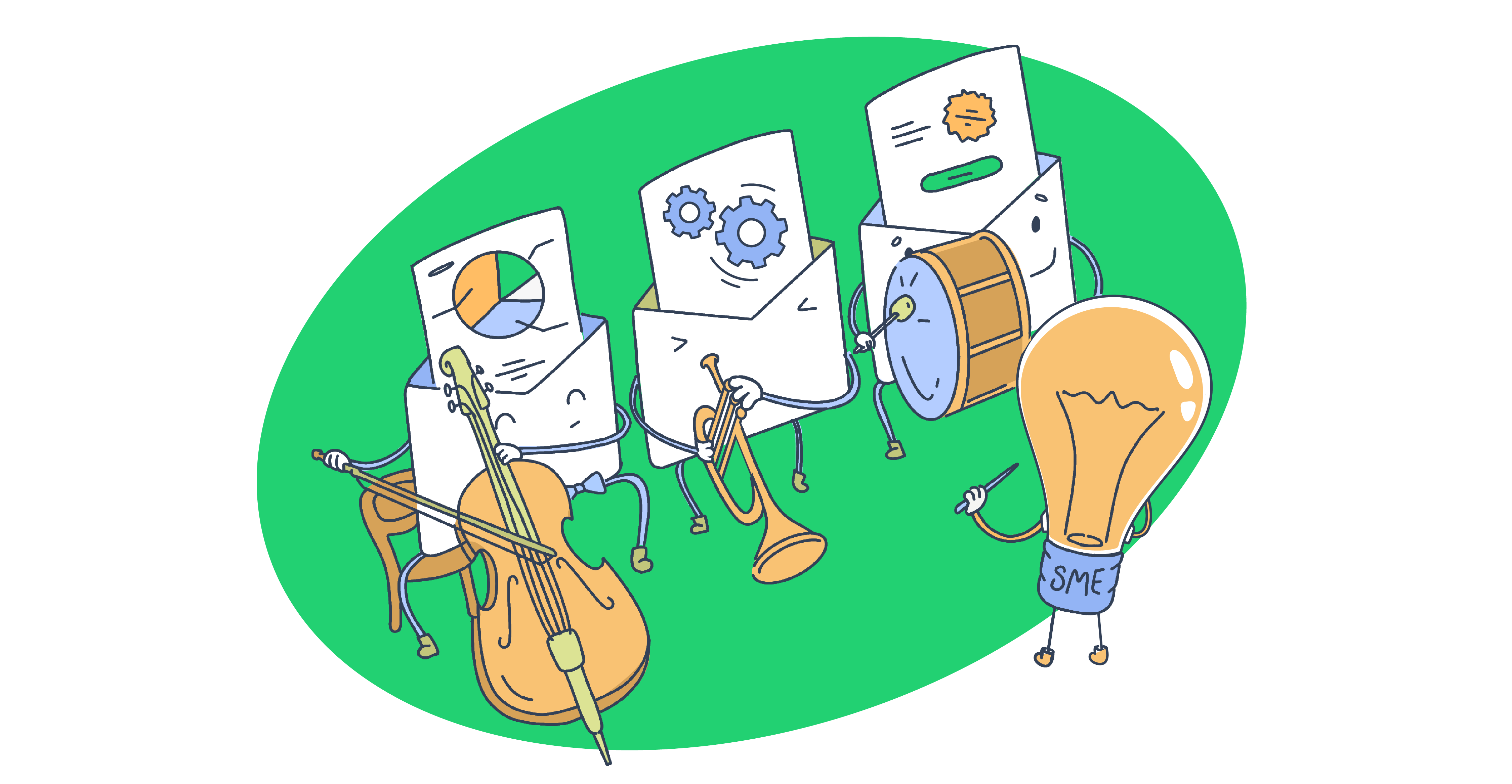 This is a symbolic graphic representation of email management tools for an article that covers the topic in detail.
