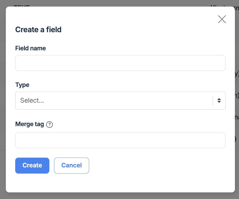 This is an image showing Mailtrap field setup