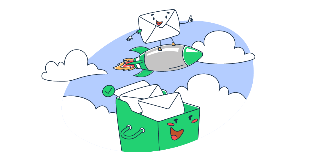 This is a symbolic graphic representation of best email marketing examples for an article that covers the topic in detail.