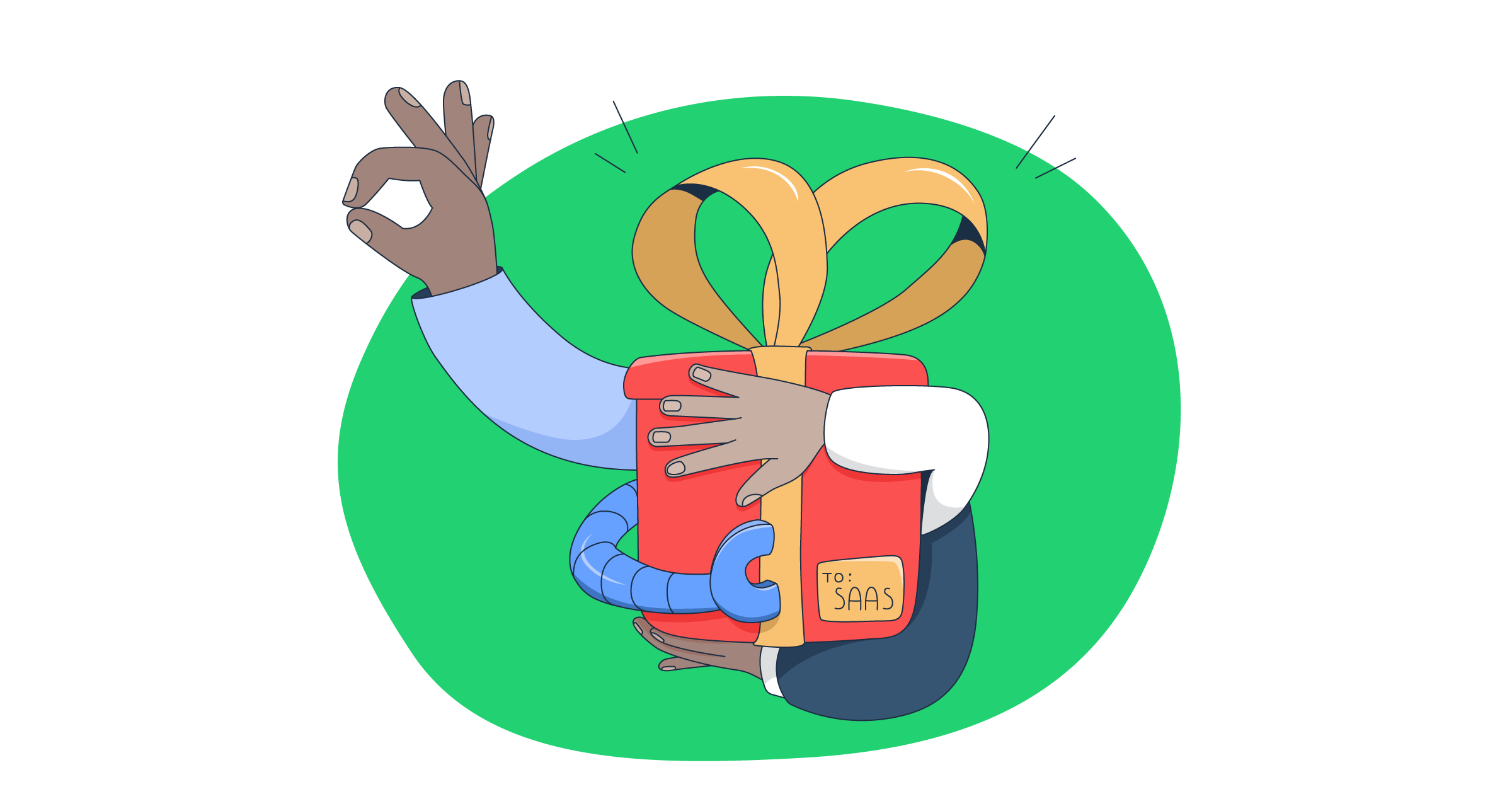 This is a symbolic graphic representation of the best SaaS BFCM deals for an article that covers the topic in detail.