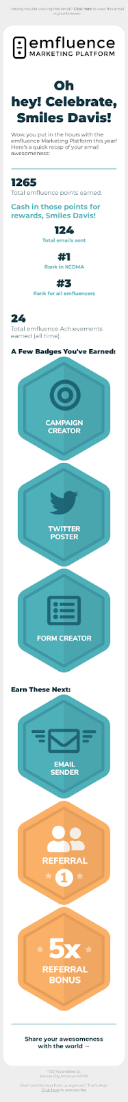 Emfluence marketing platform design example