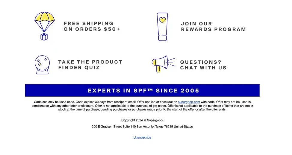 Supergroup email design example