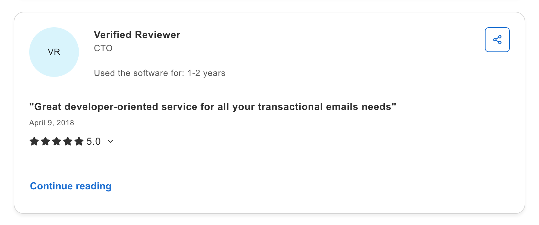 Postmark Capterra review