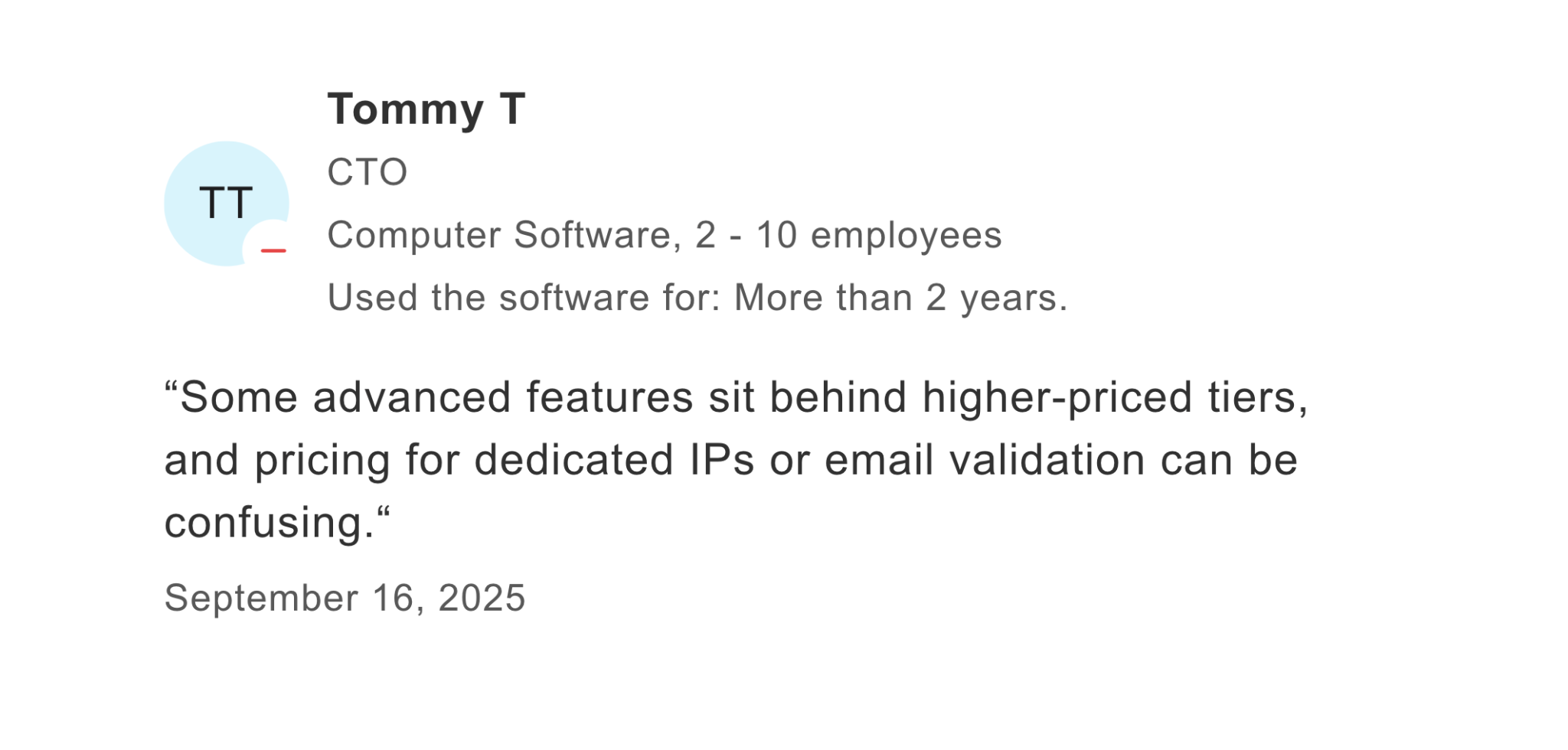 Mailgun Capterra Review