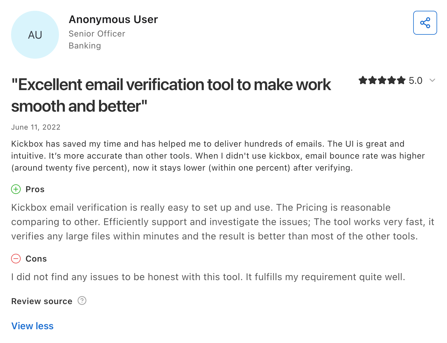 Kickbox Capterra review